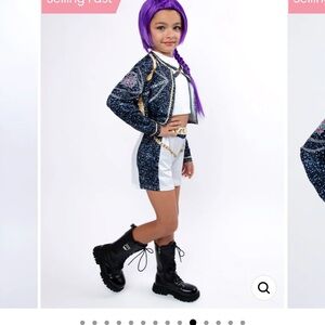 Kids Sparkly Blue and White Costume Set